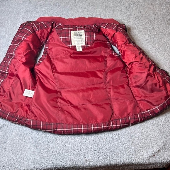 Eddie Bauer Vest Womens Large Red Premium Goose Down Quilted Puffer Full Zip - Picture 5 of 12